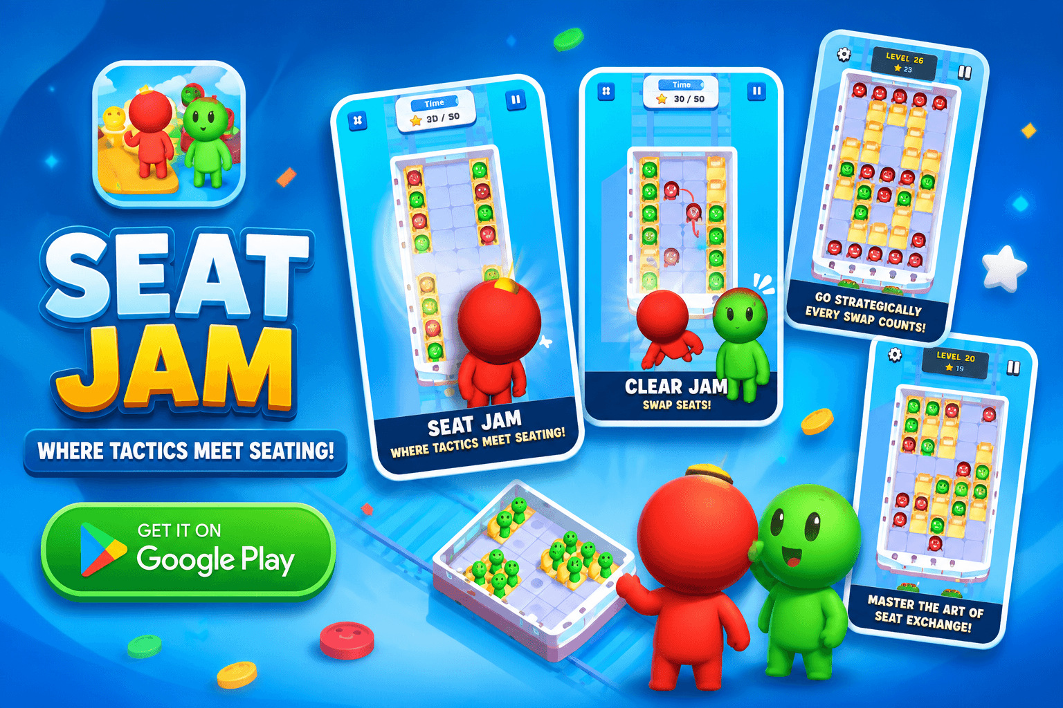 Bus Seat Jam Master 3D — Puzzle